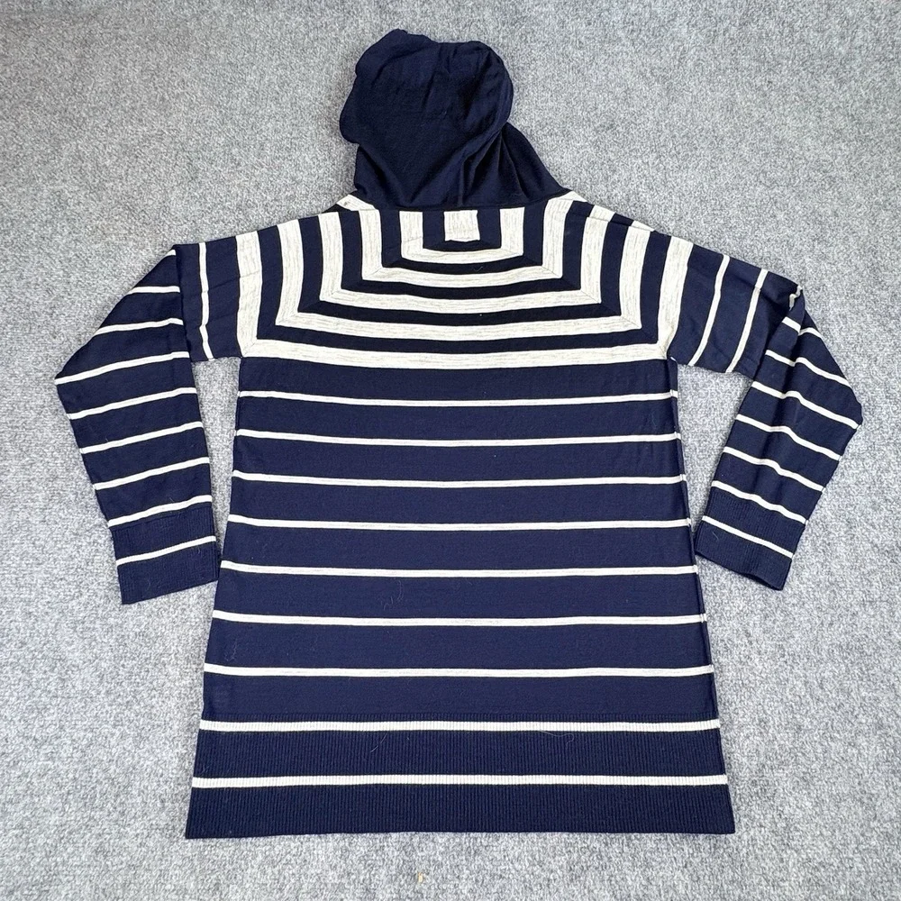 Vintage Y2K Banana Republic Hoodie Sweater Mens L Navy‎ Wool Baja Boho Coastal